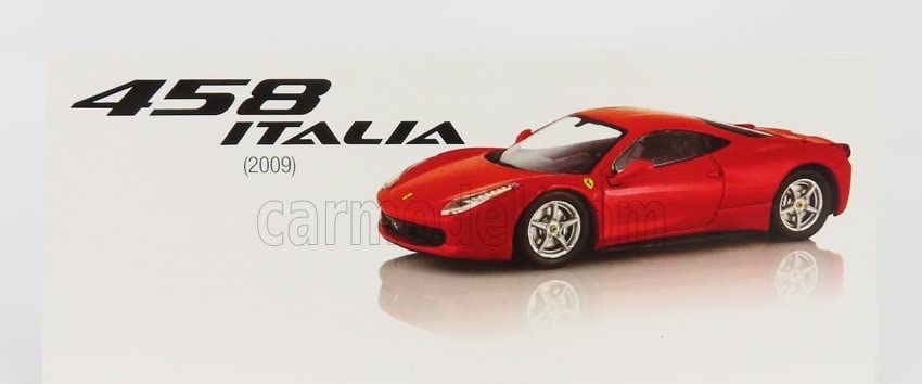 Ferrari Miniaturauto FERRARI 458 Italy 2009 mit Vitrine 1/43 (rot) [Artikel]
