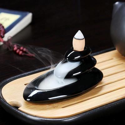 Bruciatore di Incenso Creativo in Ceramica a Riflusso Artigianato Popolare Acqua Fluttuante ad Alta Quota Ornamenti per la Casa e l'Ufficio Incenso Road