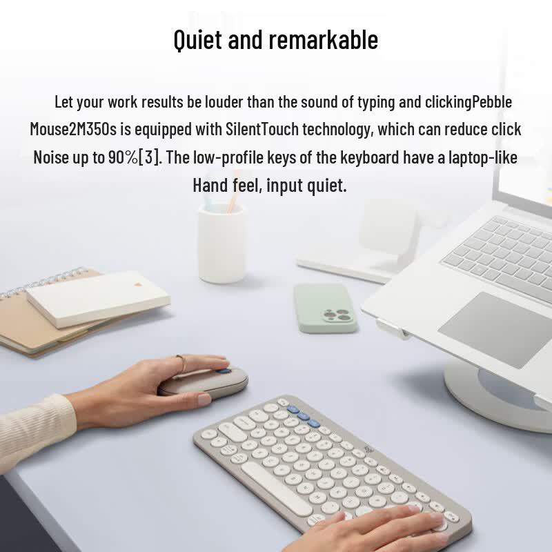 Logitech PEBBLE 2 COMBO Dual-Mode Wireless Keyboard and Mouse Set