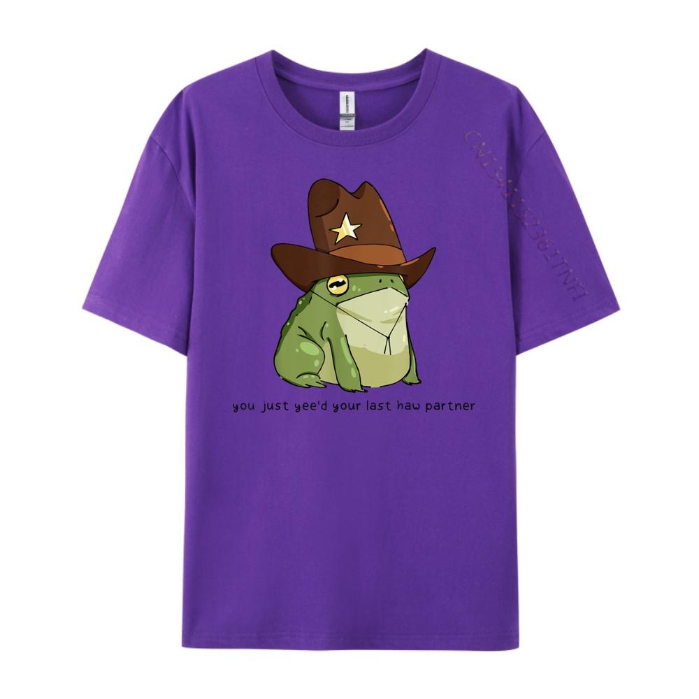 Funny You Just Yeed Your Last Haw Partner Cowboy Frog Meme 3XL Men Clothing Graphic T Shirts T Shirts Chinese Style