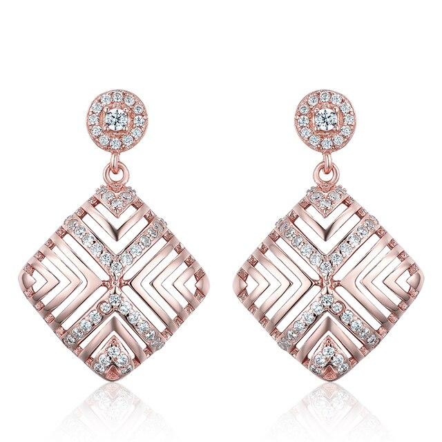 

Серьги из стерлингового серебра 925 пробы, полые стрелы с градиентом, висячие серьги с покрытием из розового золота для женщин, изящные ювелирные изделия