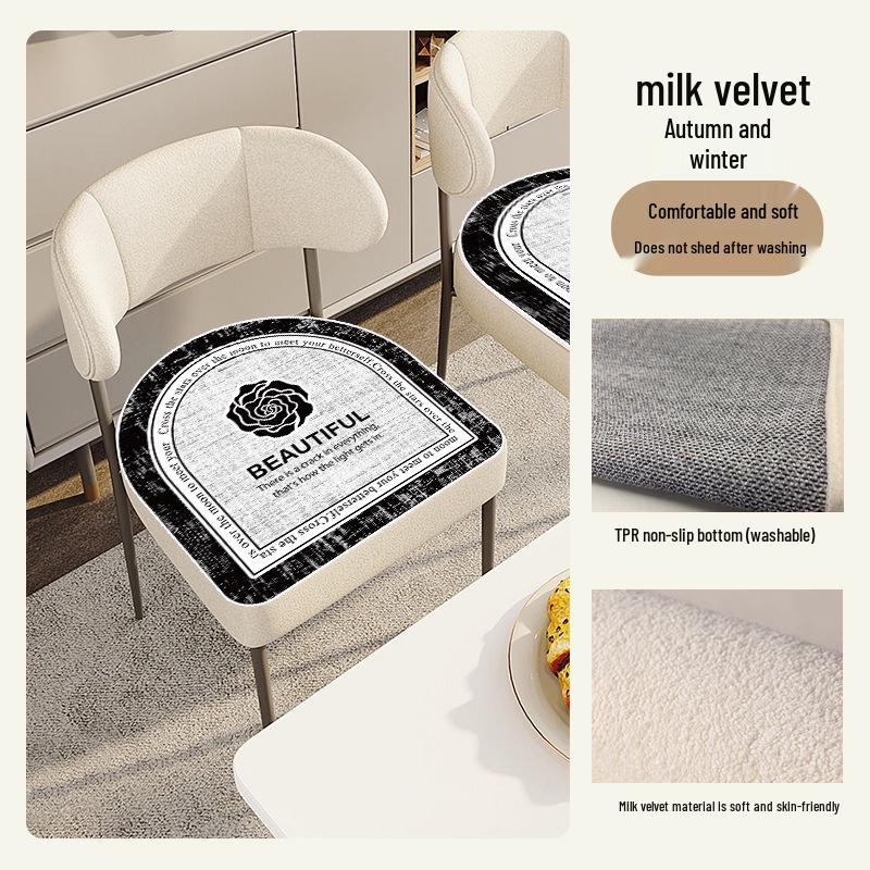 

Роскошная подушка для обеденного стула в форме подковы во французском стиле для осени и зимы 40*40cm [350 Washable Faux Cashmere]