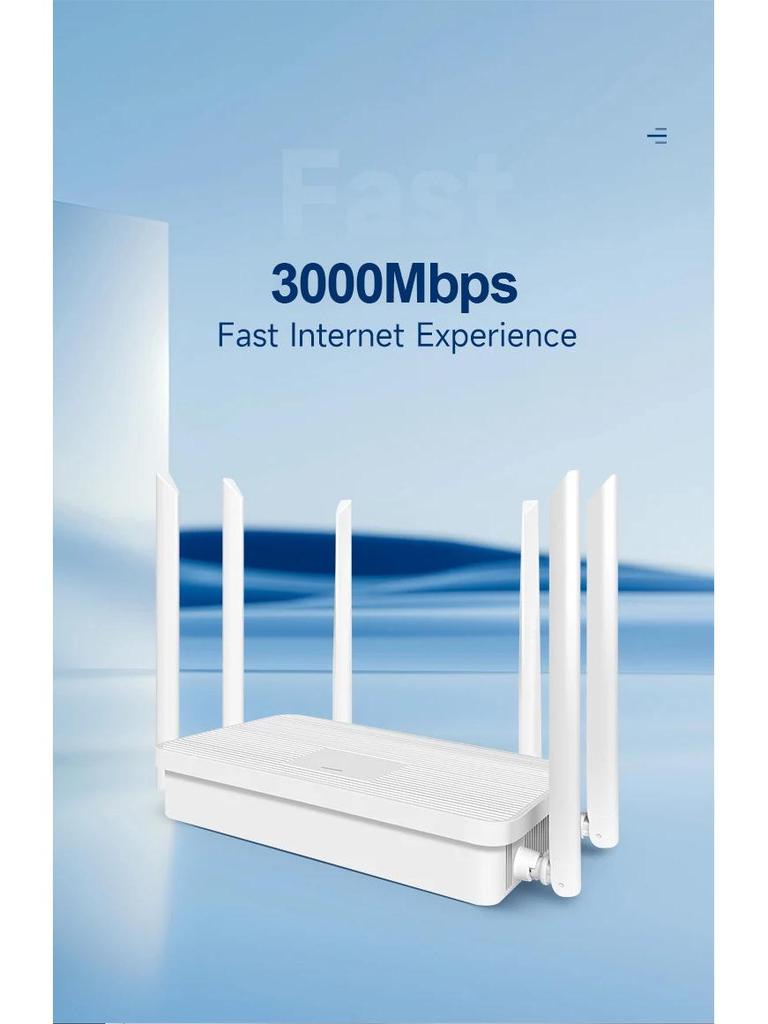 5G Gigabit WiFi 6 Router, Dual-Band 3000Mbps, WPS Support, All-Gigabit Network Interface
