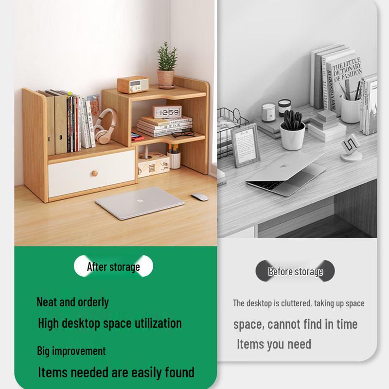 Changbaosen Corner Desktop Bookshelf