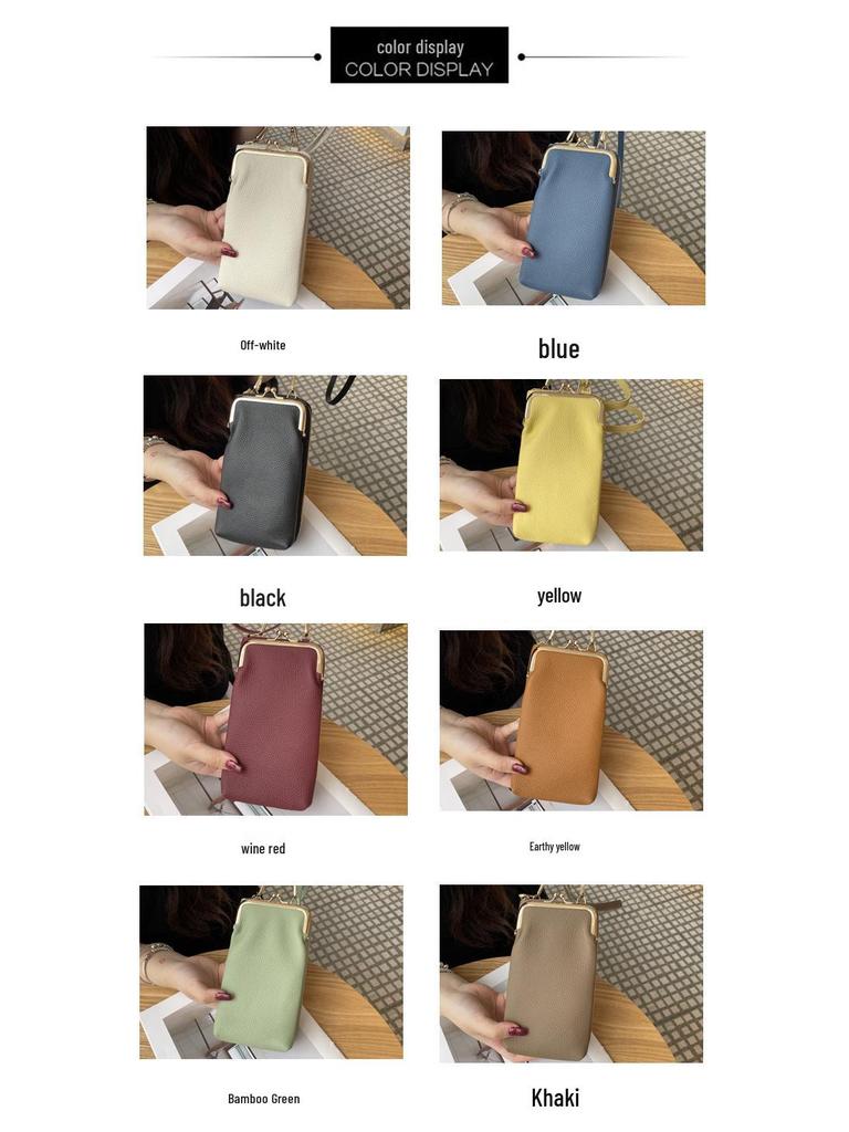 2025 Versatile Stylish Cowhide Crossbody Phone Bag – Fashionable Work Essential