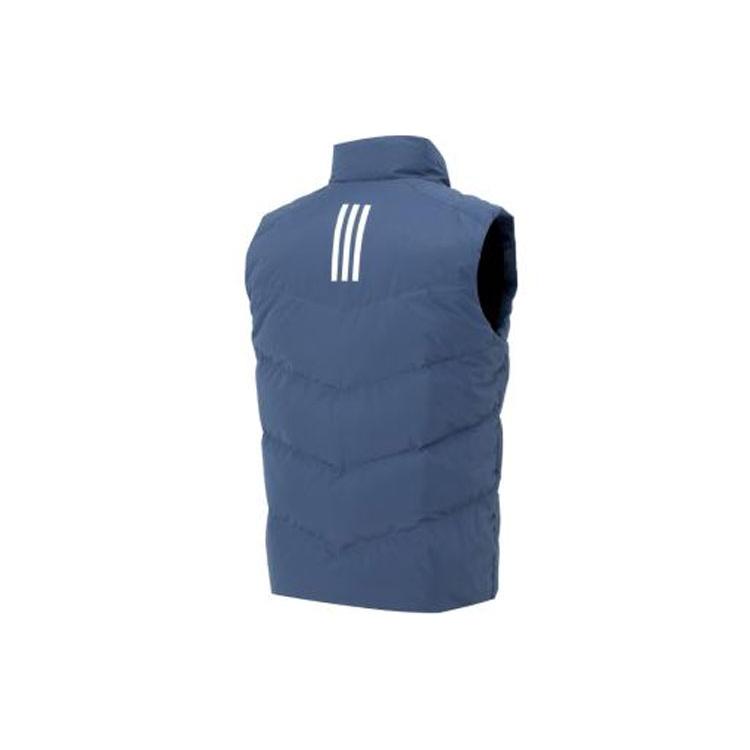 Adidas Down Vests Men's Blue Stand Collar Moderate IS0370