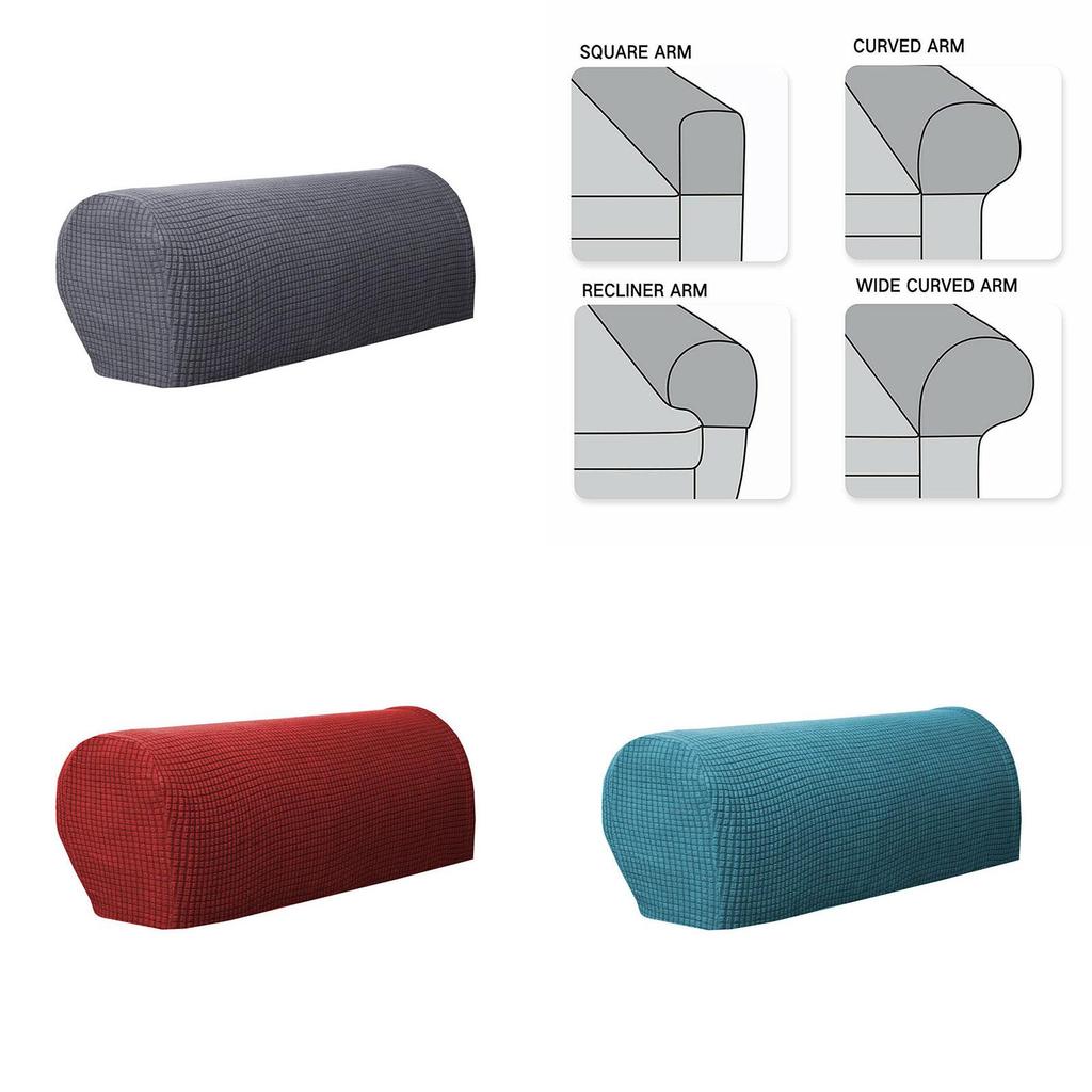 Armrest 2pcs Covers Stretch Set Chair Sofa Arm Protectors Couch Removable Cover