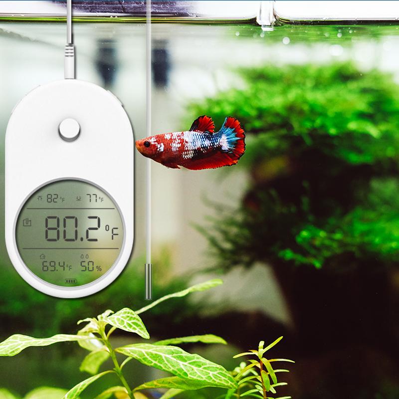 Aquarium Thermometer Electronic LCD Digital Fish Tank Temperature Measurement Fish Tank Temp Meter Aquarium Accessories