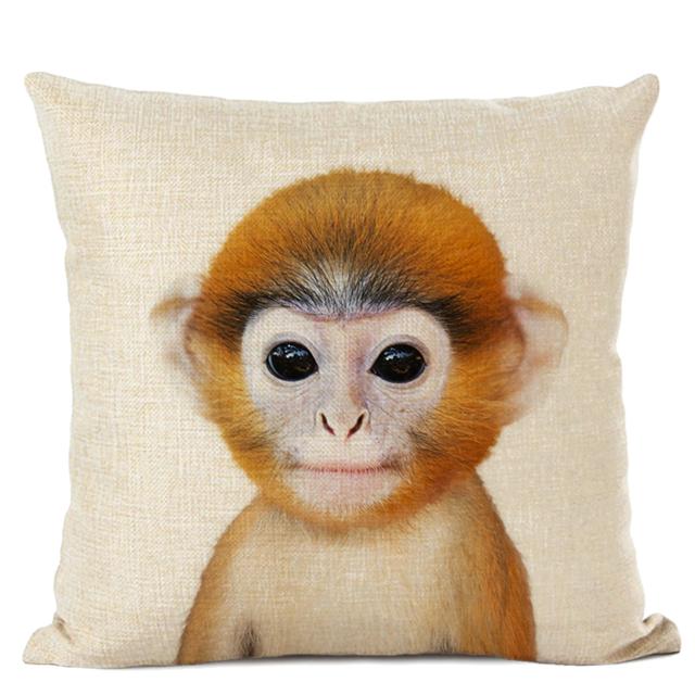 

Cute Baby Animals Cushion Cover Home Decor Bunny Donkey Fox Decorative Pillows Pillow Case Baby Room Decoration 40cmx40cm