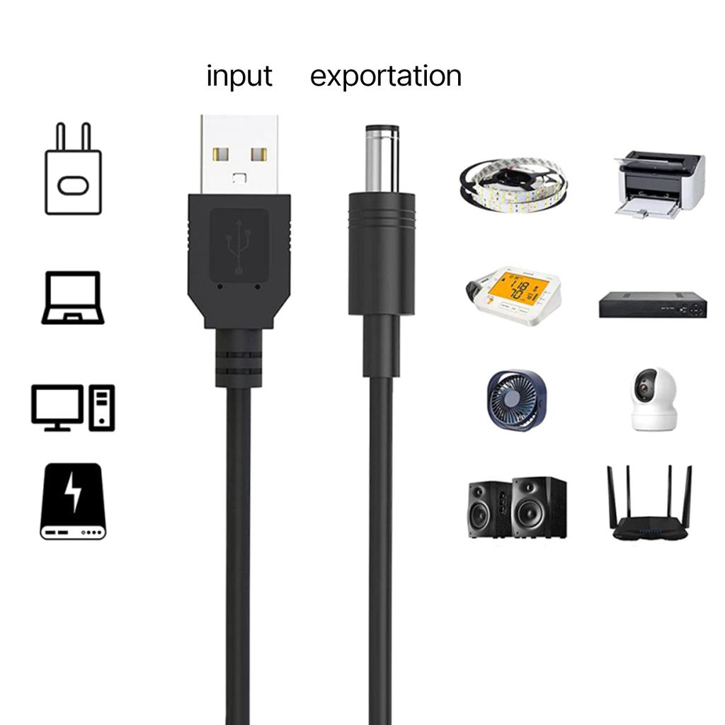 Universal 10 in 1 USB to DC5V Power Cable Kit with DC4017 5525 1735 TypeC Plugs 10 Adapter Power Charging Cord