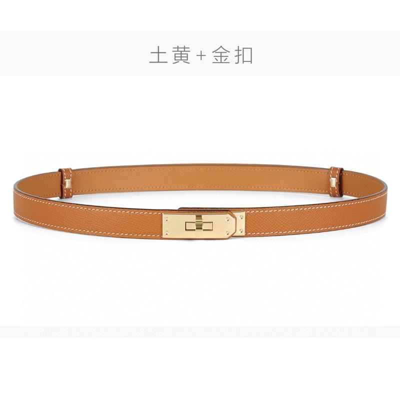 High-End H Belt Women's Double-Sided Head Layer Cowhide All-Match Women's Thin Belt 1.8cm Wide Pant Belt