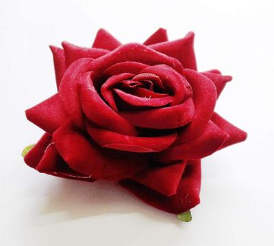 Chanderkash Velvet Kids/Adult Rose Flower Hair Clip and Pin Brooch for Boys/Girls Rose Clip or Brooch, Red (Pack of 1)_Hair Acessories