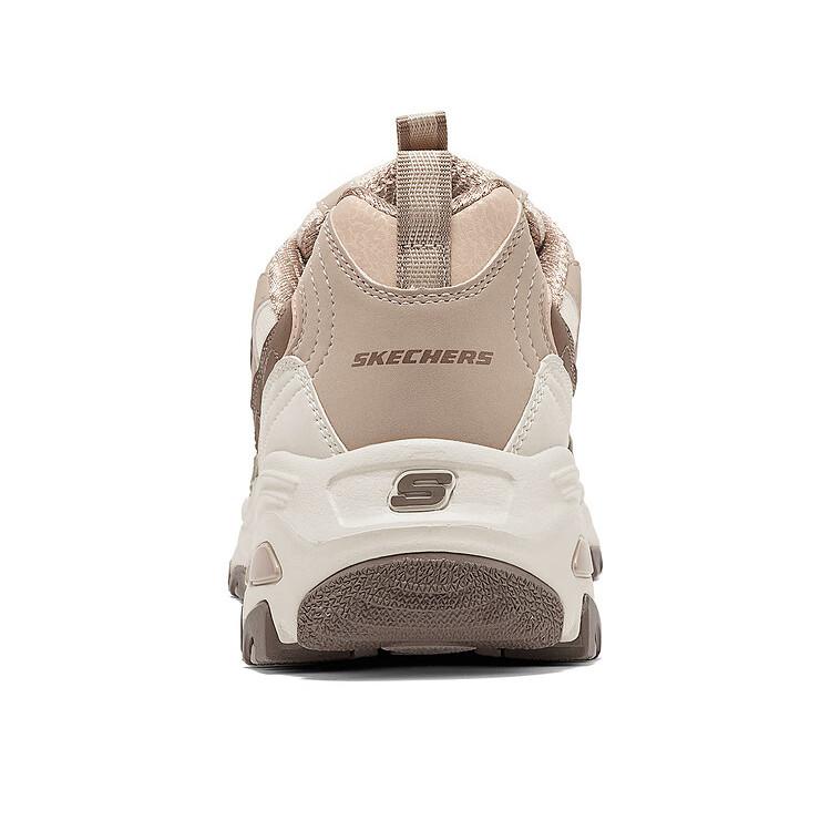 Skechers Dlites Women Taupe Low Top Dad Shoes Fabric Synthetic Leather Comfortable Wear Resistant 150555-TPE