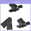 Men Leather Gloves With Touch Screen Windproof Waterproof For Daily Commuting