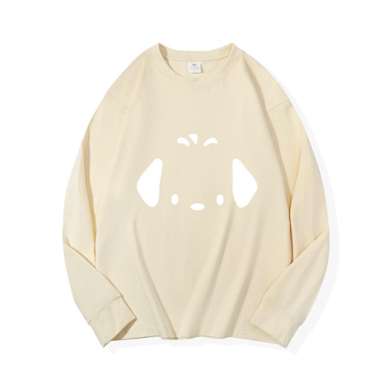 

Осенняя одежда для щенков, длинный рукав, чистый хлопок, новый мужской и женский топ, весенний внутренний слой, базовая рубашка, футболка с круглым вырезом и длинными рукавами XXL бежевый