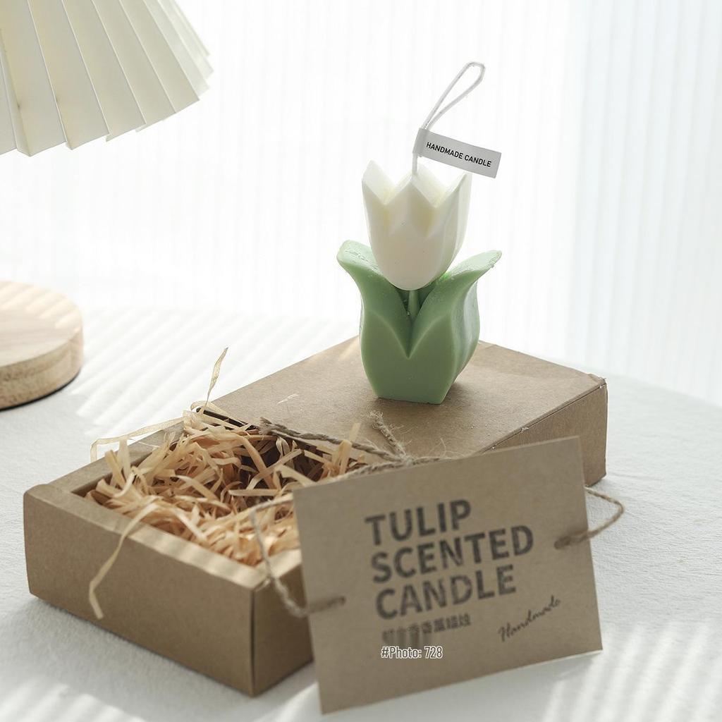 Tulip Flower-Shaped Scented Candle - Teacher's Day Gift & Party Favor