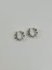 Sosoo Pleats Crystal One-Touch Earrings