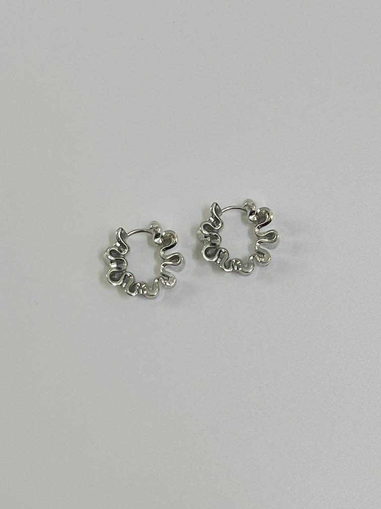 Sosoo Pleats Crystal One-Touch Earrings