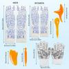 Reflexology Socks with Massage Tools and Gloves, 2 Pair Foot Massage Socks, 1 Pair Gloves, 4 Massage Tools, Acupoint Massage Tools Sets for Man and