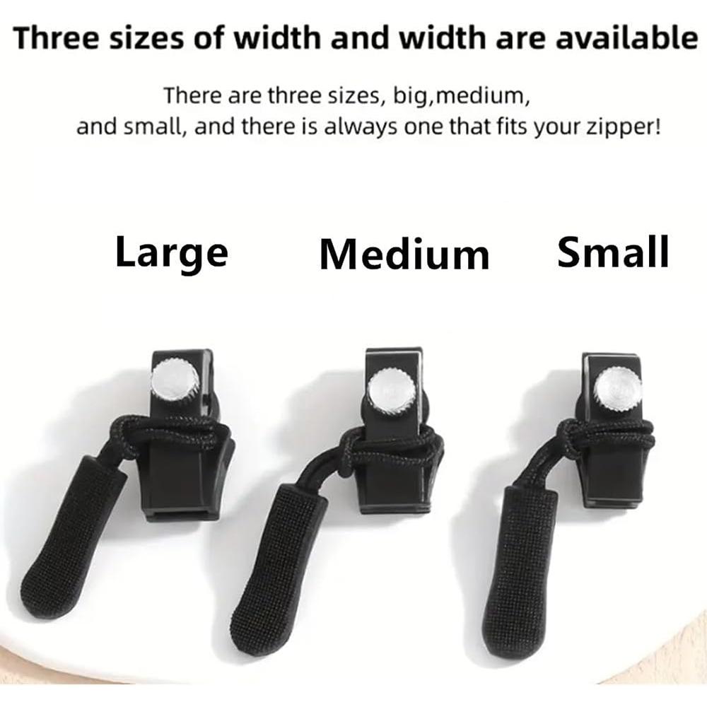 New 15Pcs 3 Different Size Universal Replacement Zipper Heads For Jackets, Luggage