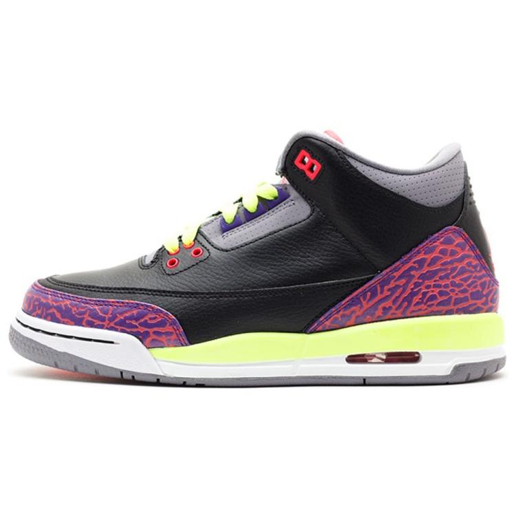 (GS) Air Jordan 3 Retro Black Atomic Red Kids 441140-039 EU 38