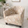Stretch Printed Club Chair Slipcover Washable Armchair Protector Tub Sofa Cover For Living Room Furniture