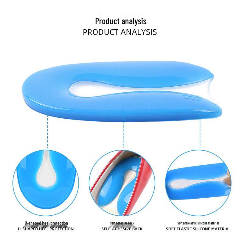 Silikon U-förmige Ferseneinlage zur Schmerzlinderung, Stoßabsorption & Komfort für Damen und Herren