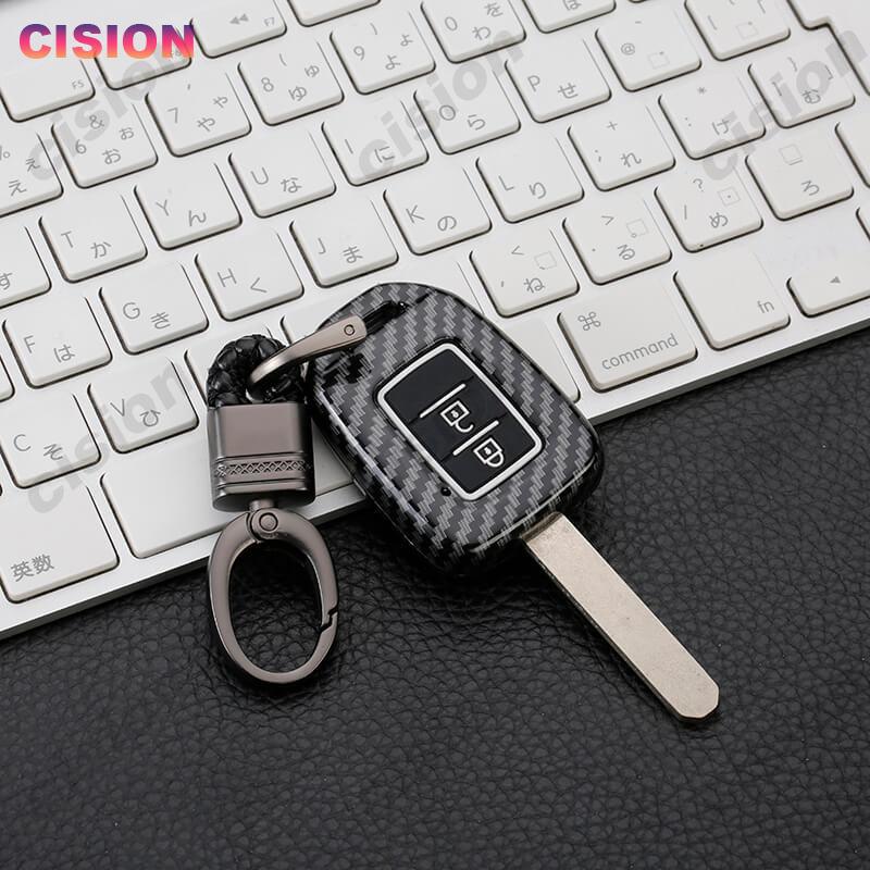 

Углеродное волокно ABS пульт дистанционного управления брелок для ключей автомобиля чехол-держатель в виде ракушки брелок протектор для Honda HRV BRV Accord Brio City Civic CRV