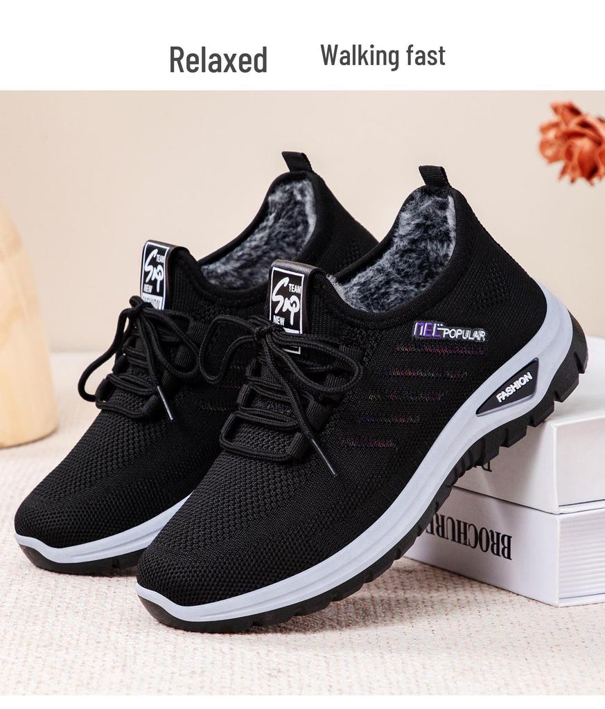 Women's Winter Lace-up Velvet Lined Cotton Boots - Non-slip, Warm, Comfortable