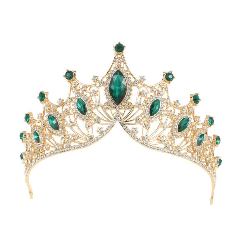 Brautkrone Markise Große Kristall Tiara Haarschmuck Geburtstag Hochzeit Hochzeitskleid Legierungskrone