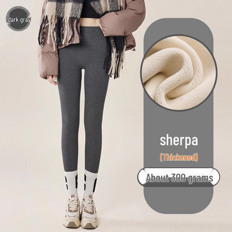 Women's Vertical Striped Fleece-Lined Leggings: Slimming, High Elasticity, Thick, Cold-Resistant, Perfect for Autumn and Winter.