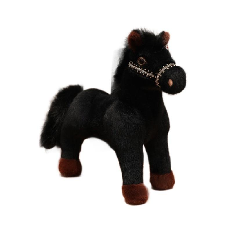 Cute Simulated Standing Posture Junchi Horse Plush Toy Doll Zodiac Horse Year Mascot Doll New Year