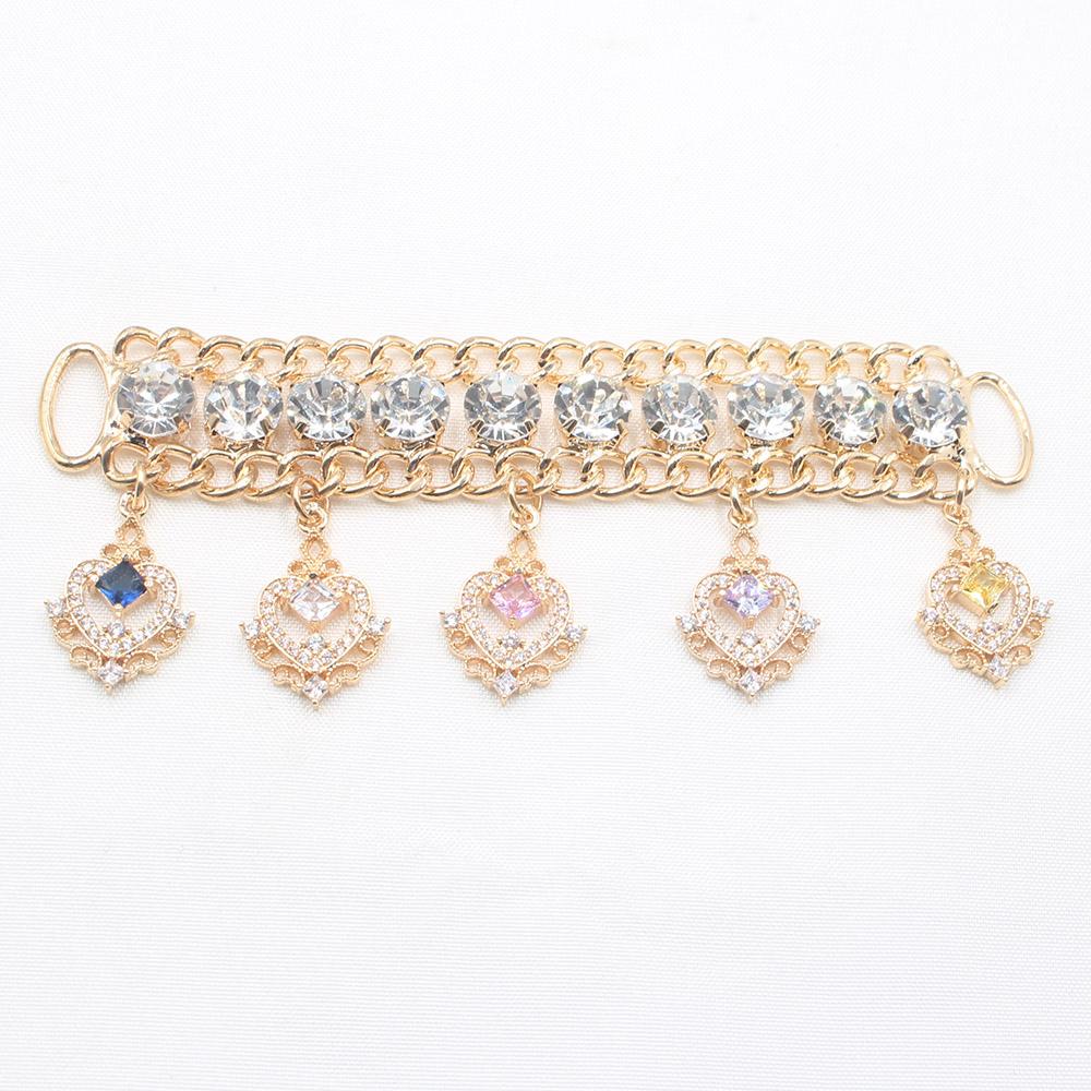 New 1 Piece 105mm Alloy Rhinestone Hanging Accessory Sexy Bikini Connector/luggage Shiny Clothing Wedding Decoration Accessory