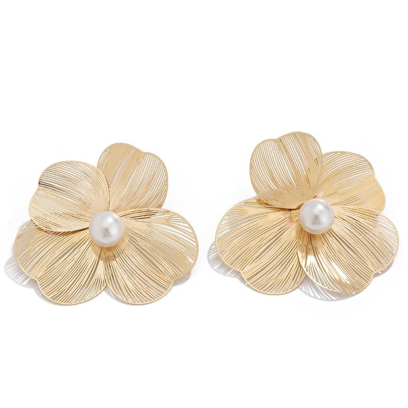 1Pair Romantic Petal Flower Long Hanging Earrings For Women Trendy Elegant Tassel Piercing Drop Earrings Party Jewelry Gift