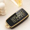 For Acura Key Fob Cover with Engine Hold Remote Start 5 Button Car Key Case Protector for Acura MDX RDX RLX TLX Black Gold Accessories 2017 2018