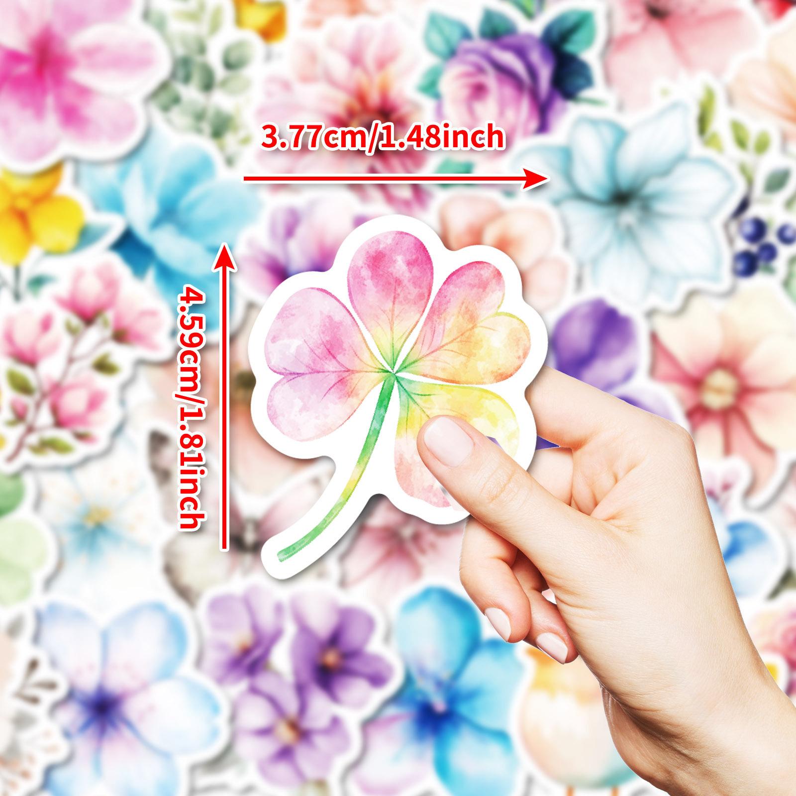 

50 Наклеек в стиле акварели, смешивай и сочетай, граффити, цветы, свежие, сделай сам, наклейки для тележки, чемодана, скейтборда