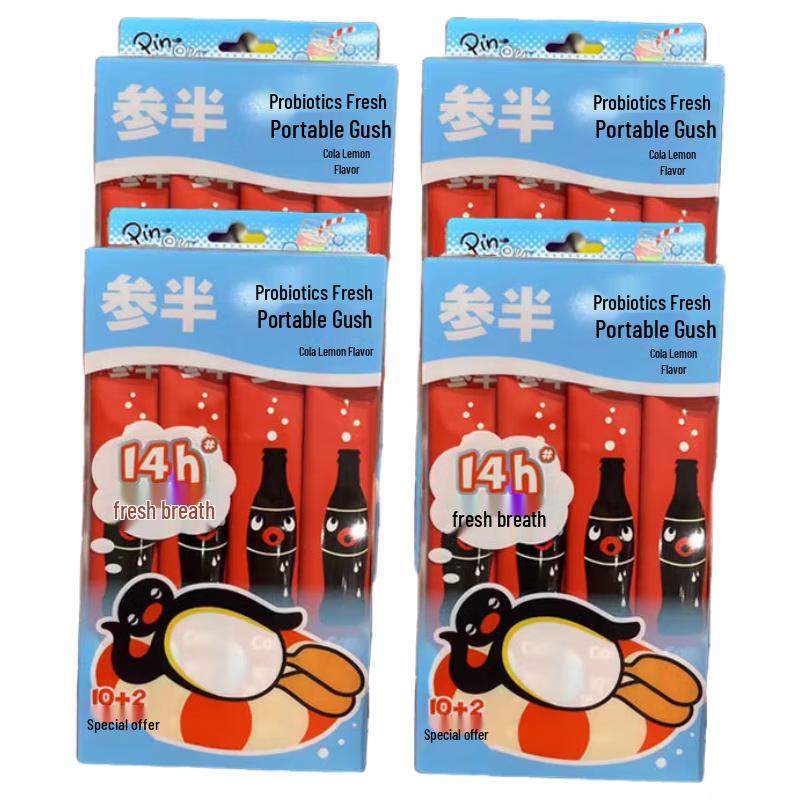 

Sanban Pingu Probiotic Mouthwash Strips - Cola Ice Lemon (4-Box Pack)