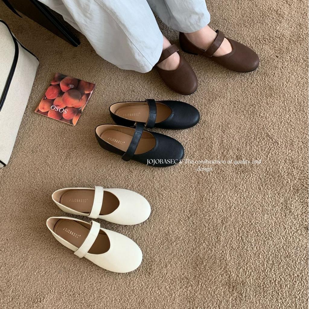 Weichsohlige französische Retro-Mode vielseitige Mary Jane Schuhe 2025 neu flacher Ausschnitt vielseitiger Rock flachsohlige Einzel Schuhe Tide