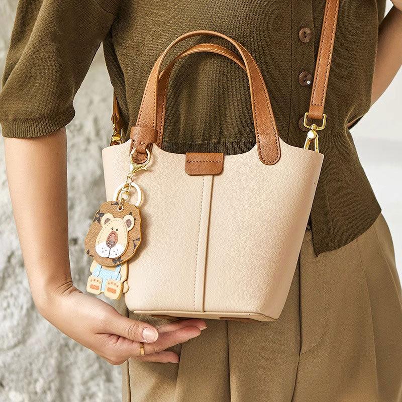 Fengji Light Luxury Women's Bag New 2025 Summer Vegetable Basket Bag Women's Messenger Bag Versatile Portable Bucket Bag