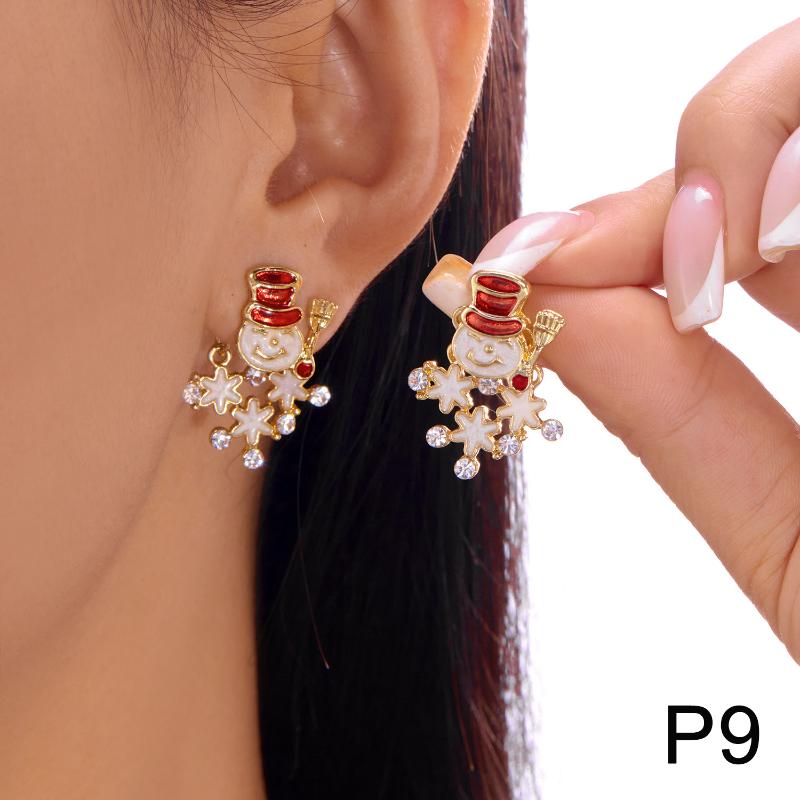 

Рождественская елка Снеговик Бант Колокольчик Сапоги Подвесные серьги для женщин Милые серьги-кисточки в виде снежинок Новогодняя вечеринка Ювелирные изделия Рождественские подарки