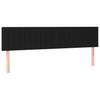 Vidaxl Zagłówek Do Łóżka Z Led, Czarny, 200X5X78/88 Cm, Tkanina