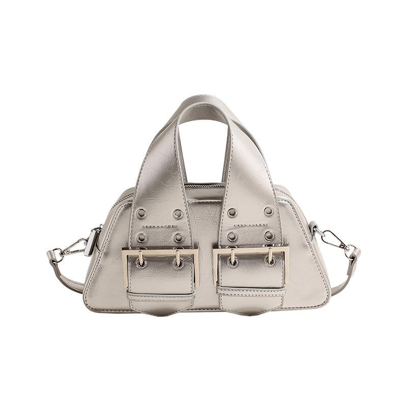 

Высококачественные ретро сумки для женщин, новинка 2024 года, модные стильные сумки, универсальный нишевый дизайн, сумка через плечо на одно плечо one size серебряный