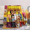 1Pc the Simpsons Print Flannel Blanket, High quality Comfortable for All Seasons, Home Decor, Warmth and Comfort, Perfect for Gifts