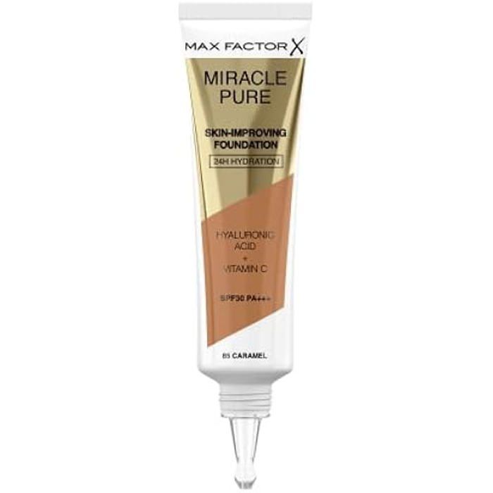Fond de teint - MAX FACTOR - Miracle Pure - Teinte 85 Caramel - Pour tous types de peau - 1,8x9,5x26,5 cm