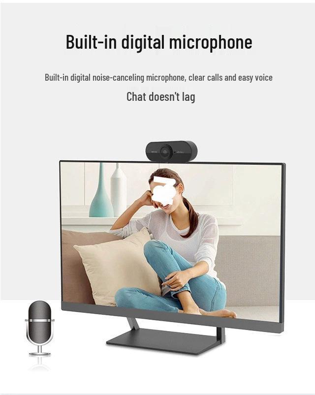 Universal Driver-Free Webcam with Microphone for Video Conferencing, Online Classes, Live Streaming & Hotel Check-In