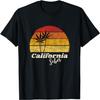 California Sober Weed Distressed Grunge Cool Retro Sunset T-Shirt