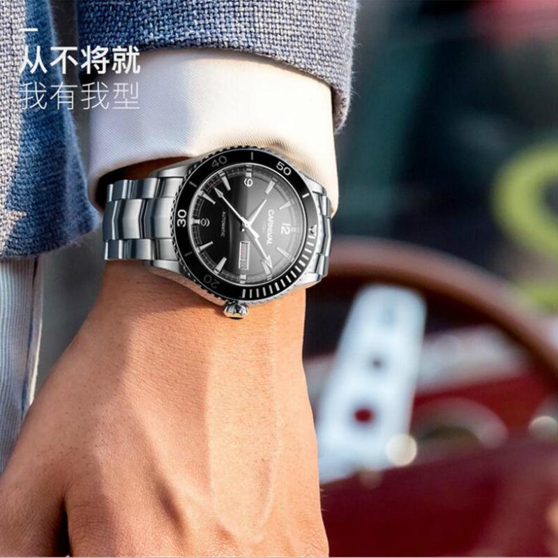 CARNIVAL 59M Orologio subacqueo da uomo Orologio sportivo meccanico  automatico Zaffiro luminoso con confezione regalo acquista in modo  economico — spedizione gratuita, recensioni reali con foto — Joom