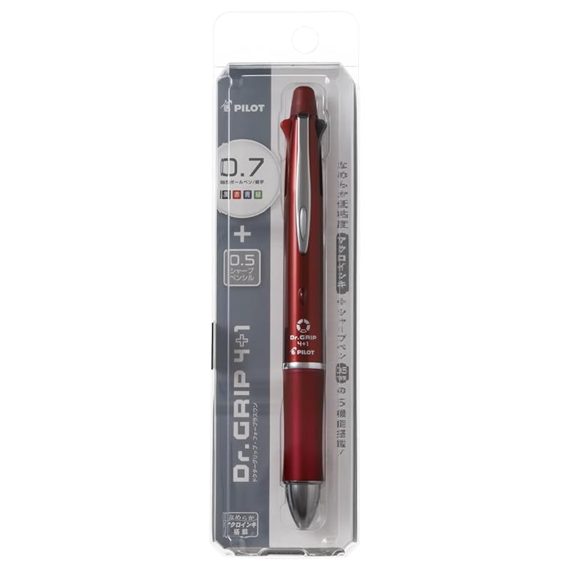 

Pilot multifunction pen doctor grip 4+1 4-color ballpoint pen 0.7mm + sharp 0.5mm [Bordeaux] PB