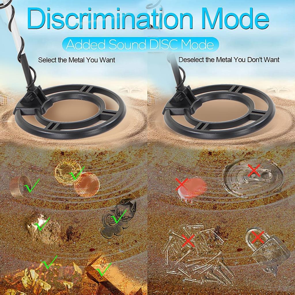 Metal Detector Professional High Sensitivity Adjustable Waterproof Underground Coil Gold Finder for Beach Outdoor