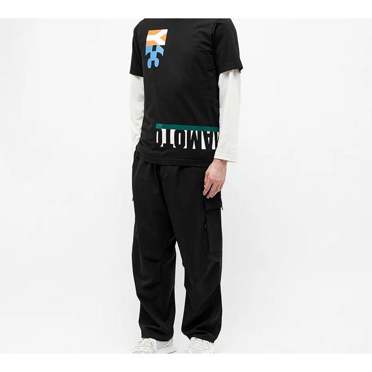 Y-3 Multi Block Grafisk T-skjorte Unisex Topper Svart FN5727